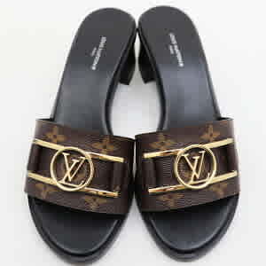 Louis Vuitton Brown Premium Quality Heels Sandals-1