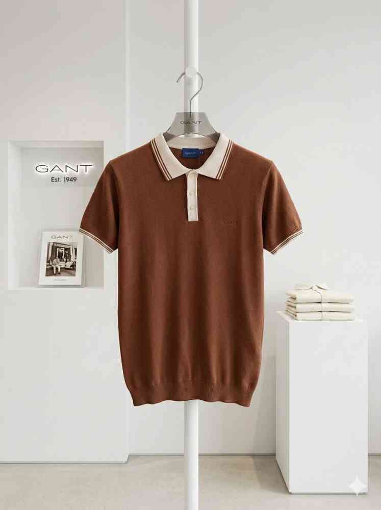 Gant Brown Premium Quality T-shirt-thumb-1