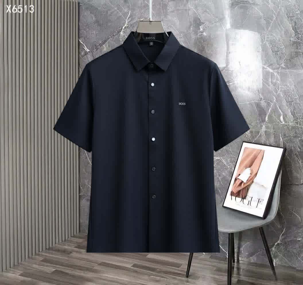 Blue Hugo Boss Black Premium Quality Short Sleeve Shirt