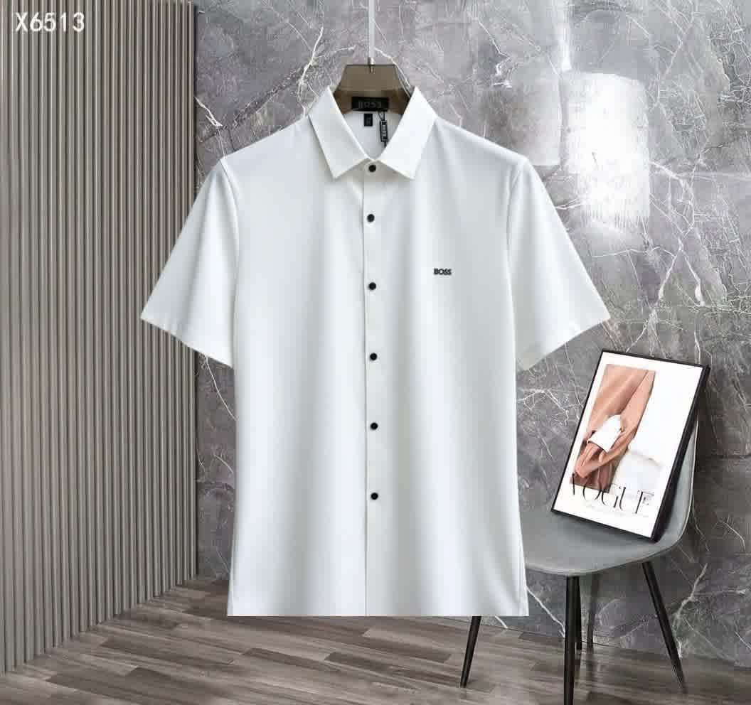 White Hugo Boss Black Premium Quality Short Sleeve Shirt