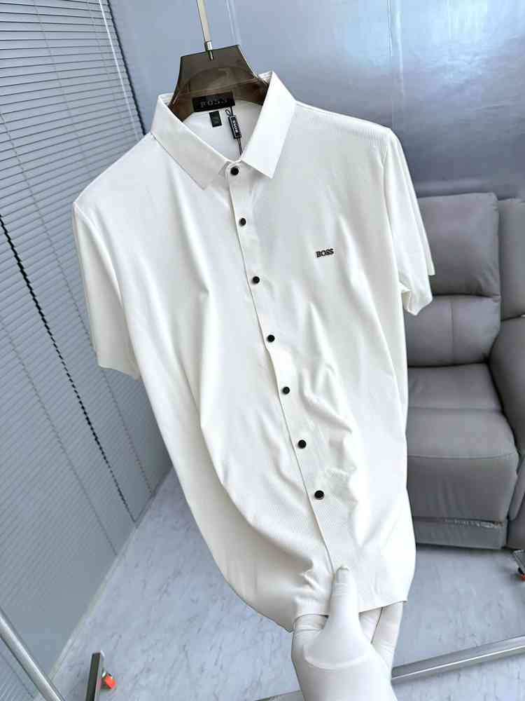 Hugo Boss White Premium Quality Short Sleeve Shirt-thumb-1