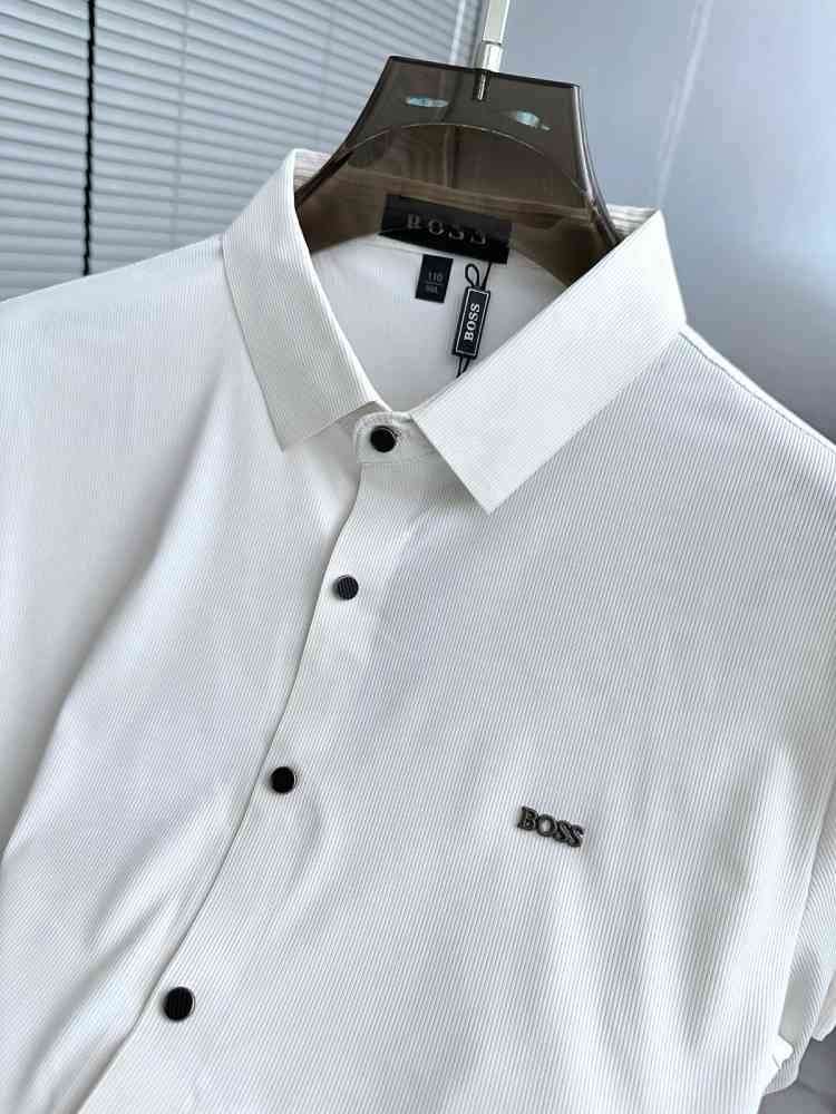 Hugo Boss White Premium Quality Short Sleeve Shirt-thumb-2