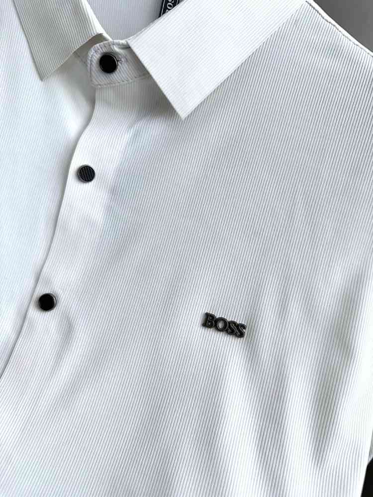 Hugo Boss White Premium Quality Short Sleeve Shirt-thumb-3