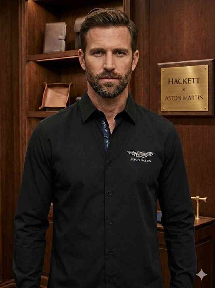 Hackett Black Premium Quality Shirt-thumb-1