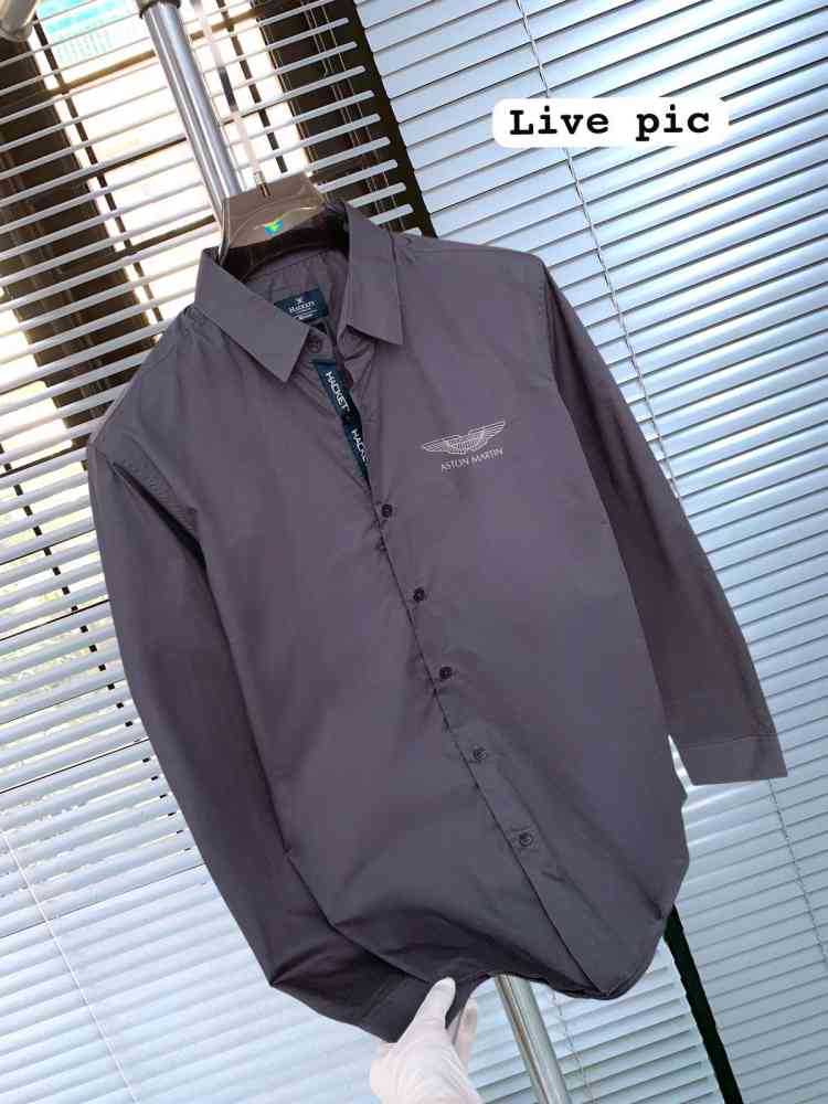 Hackett Grey Premium Quality Shirt-thumb-3