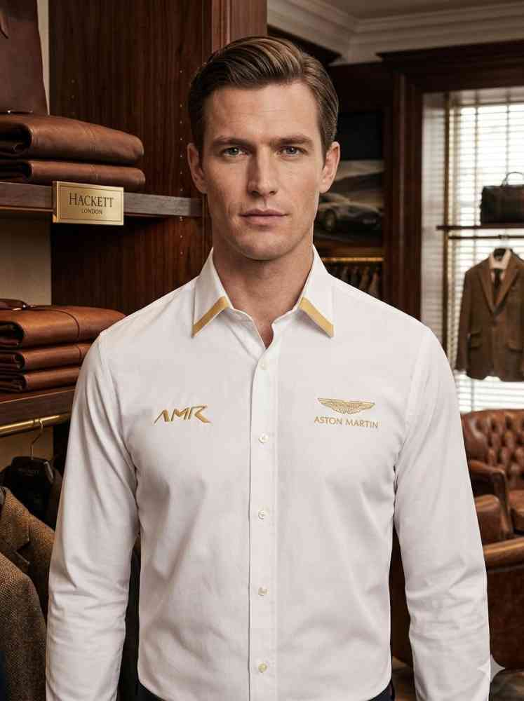 Hackett White Premium Quality Shirt-thumb-0