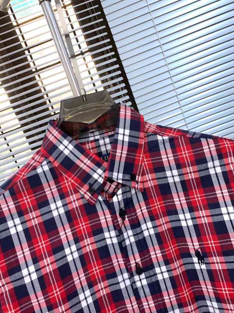 Ralph Lauren Embroidered Red Premium Cotton Shirt-thumb-2