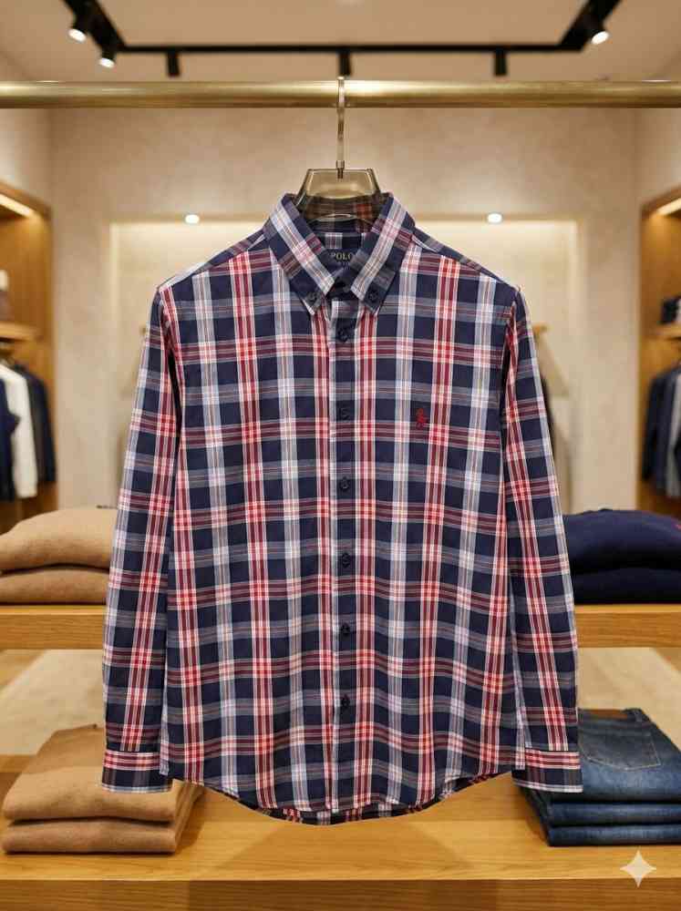 Ralph Lauren Blue Premium Quality Cotton Shirt-thumb-1