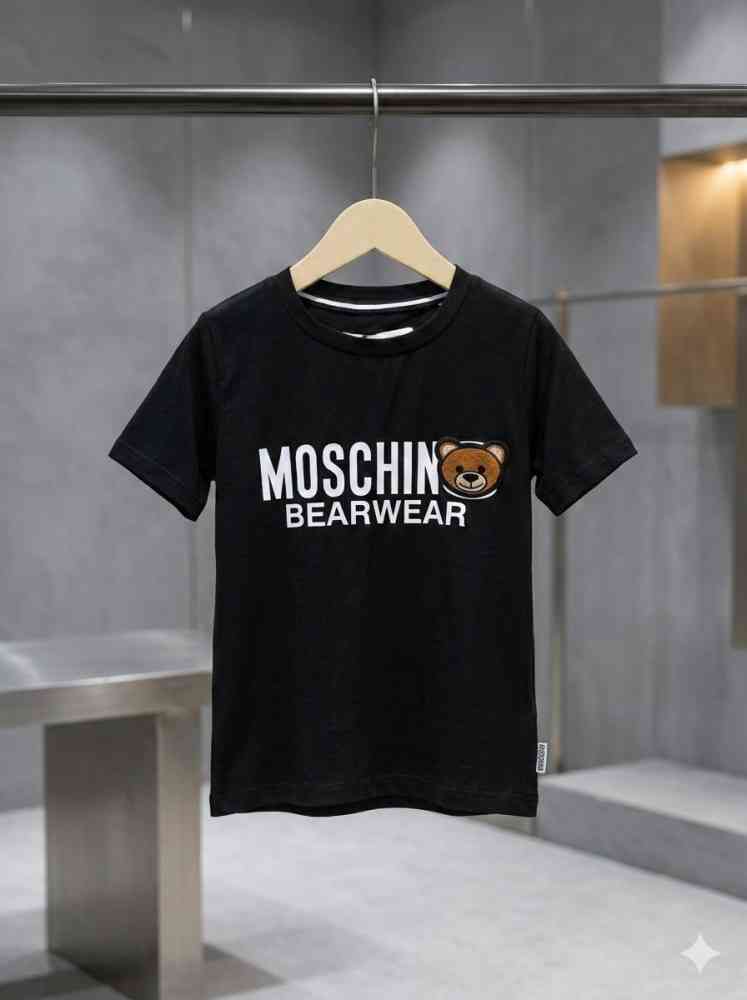 Moschino Black Premium Quality Kids T-shirt-thumb-1