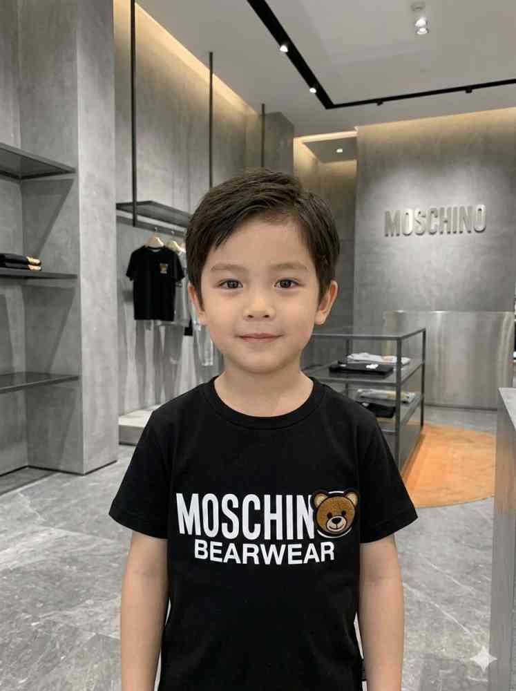 Black Moschino Blue Premium Quality Kids T-shirt