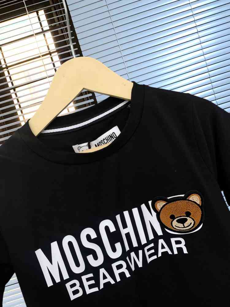 Moschino Black Premium Quality Kids T-shirt-thumb-2