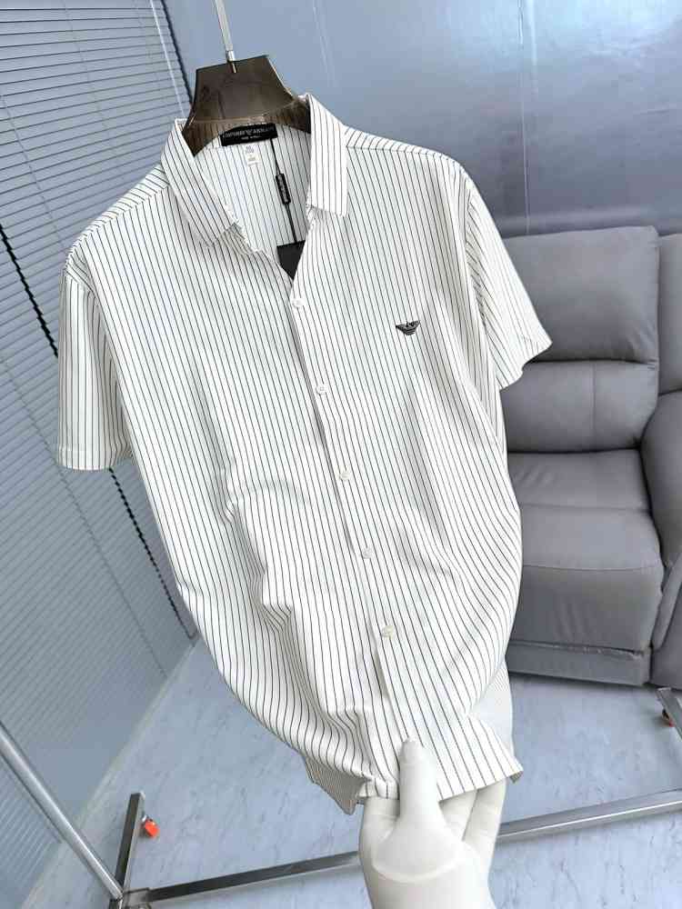 Emporio Armani White Premium Quality Short Sleeve Shirt-thumb-1