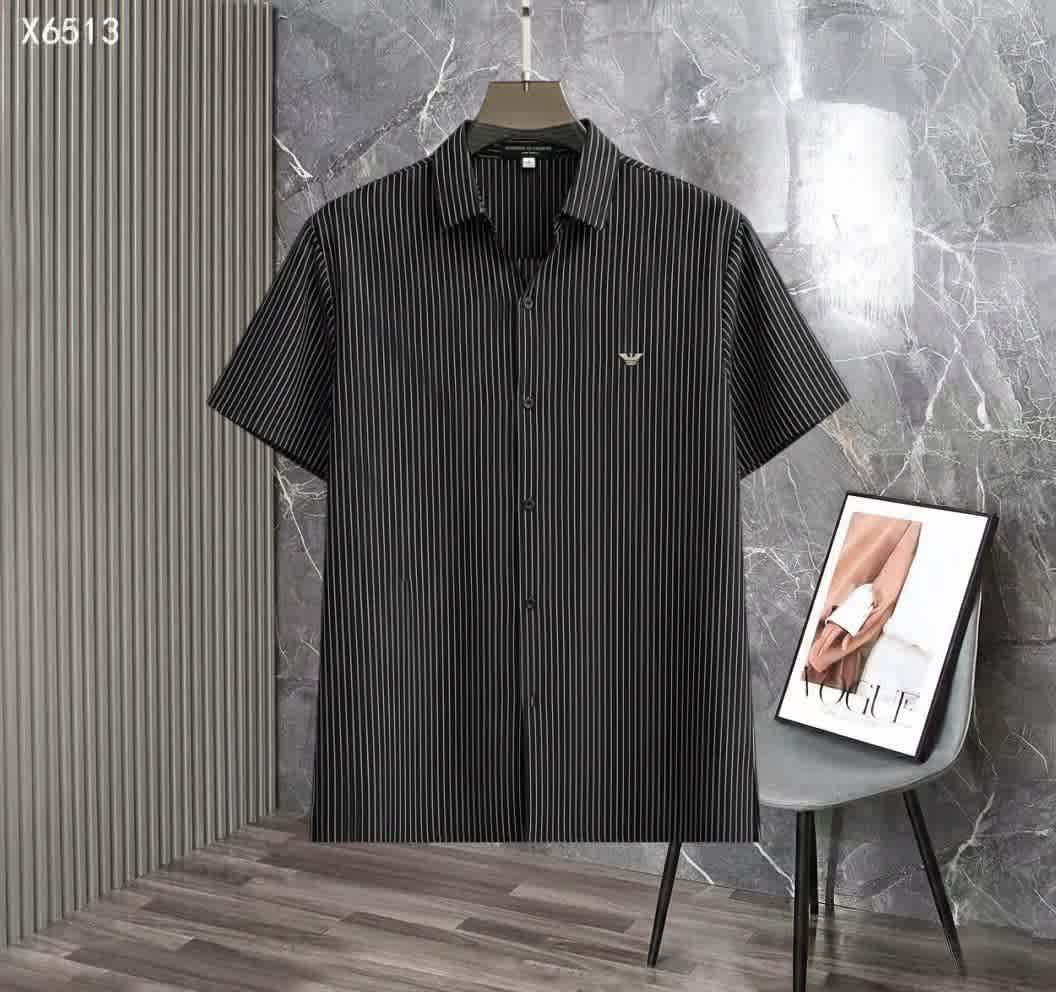 Emporio Armani Black Premium Quality Short Sleeve Shirt-thumb-0