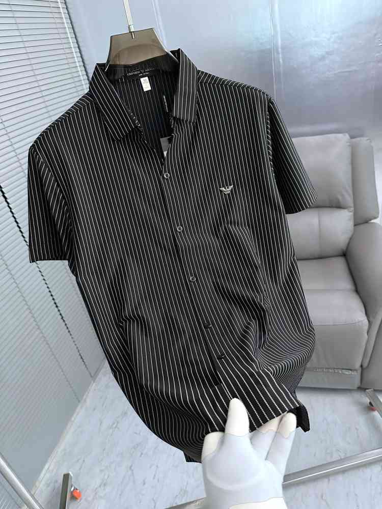 Emporio Armani Black Premium Quality Short Sleeve Shirt-thumb-1
