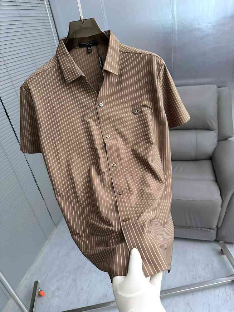 Emporio Armani Brown Premium Quality Short Sleeve Shirt-thumb-1