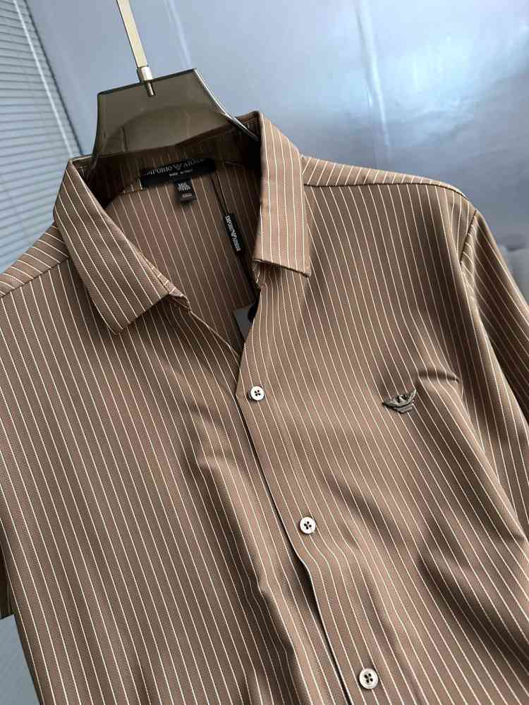 Emporio Armani Brown Premium Quality Short Sleeve Shirt-thumb-2