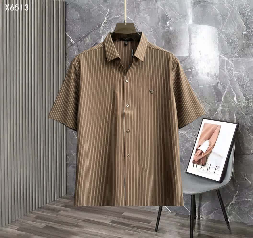 Emporio Armani Brown Premium Quality Short Sleeve Shirt-thumb-0