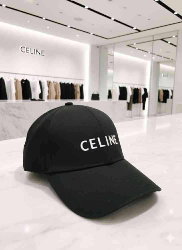 Celine Monogram Black Premium Edition Cashmere Caps-thumb-0