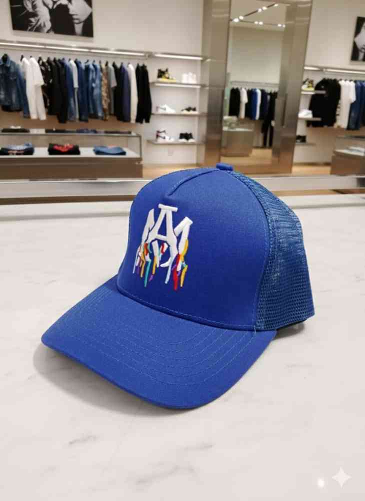 Blue Amiri Monogram Black Premium Quality Caps
