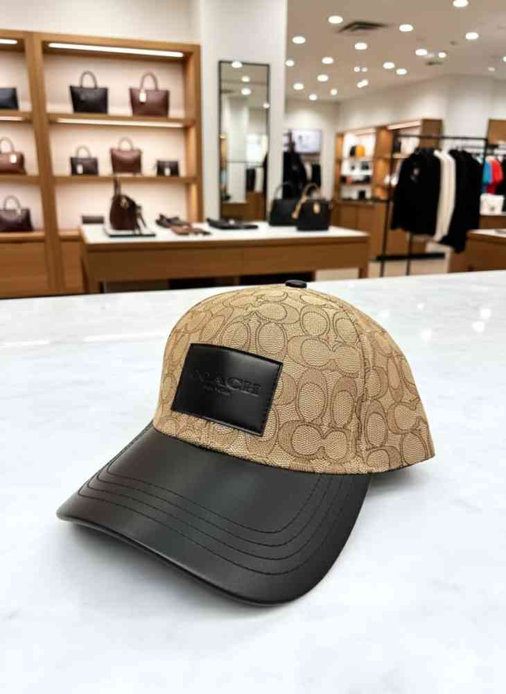 Coach Monogram Black/Brown Premium Quality Caps-thumb-0