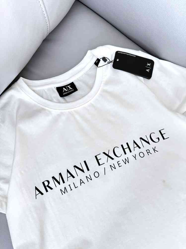 Armani Exchange White Premium Quality Women T-shirt-thumb-1
