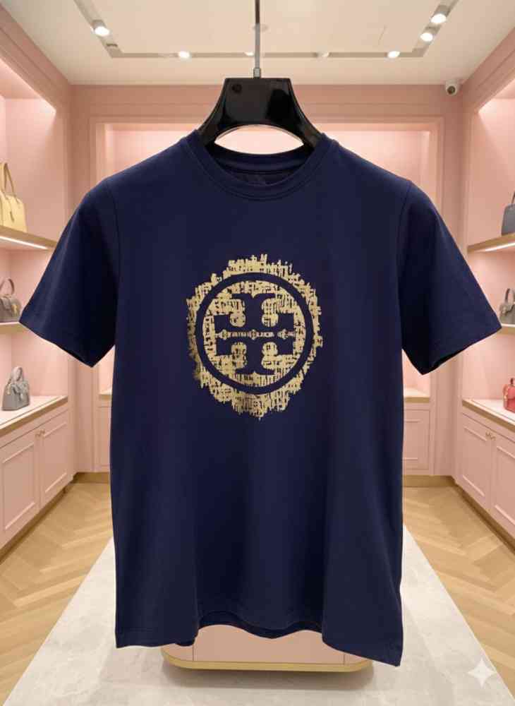 Tory Burch Blue Premium Quality Women T-shirt-thumb-1