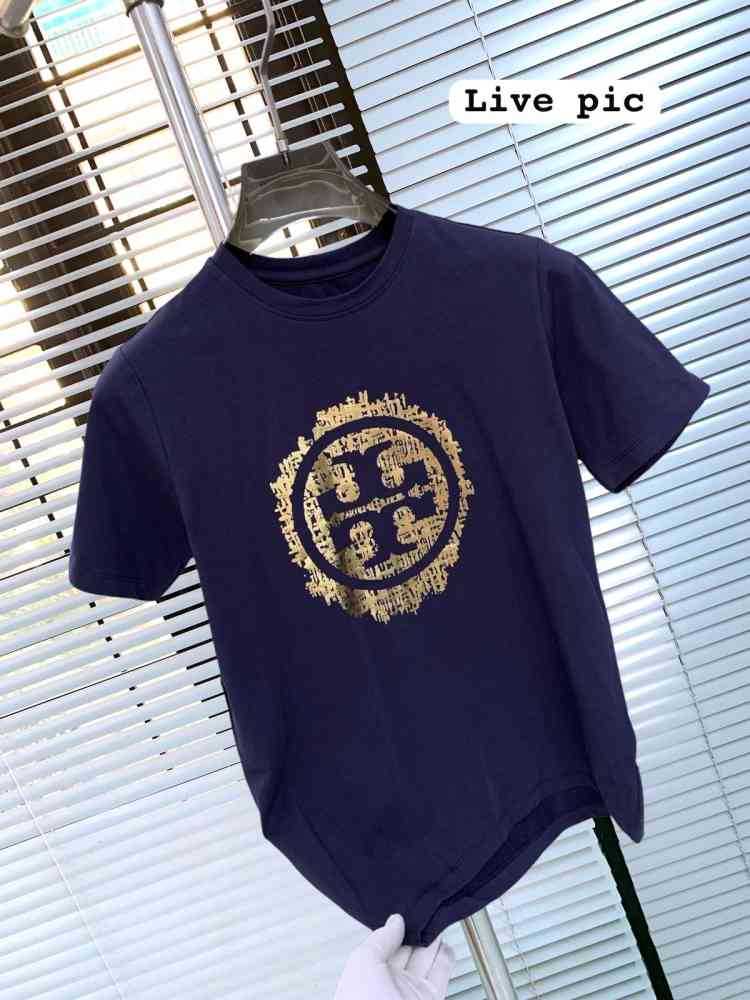 Tory Burch Blue Premium Quality Women T-shirt-thumb-2