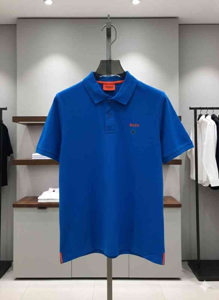 Hugo Boss Blue Premium Quality Polo Tees-thumb-1