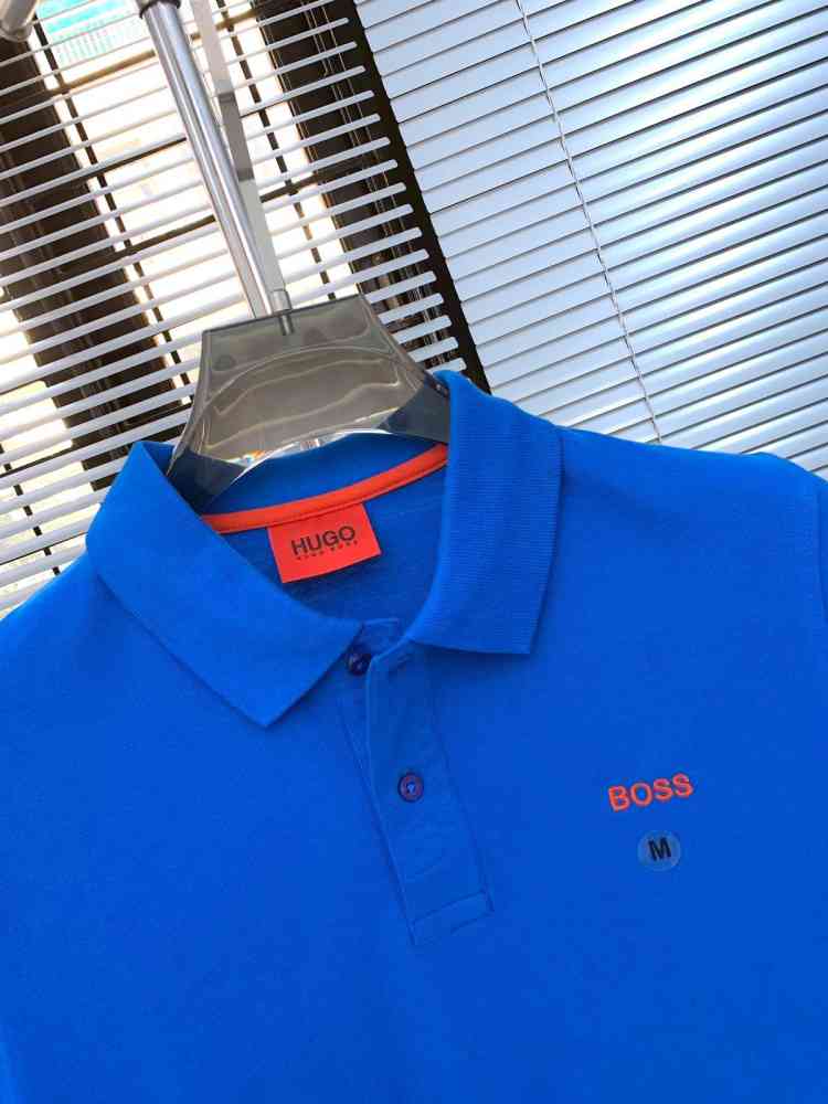 Hugo Boss Blue Premium Quality Polo Tees-thumb-4