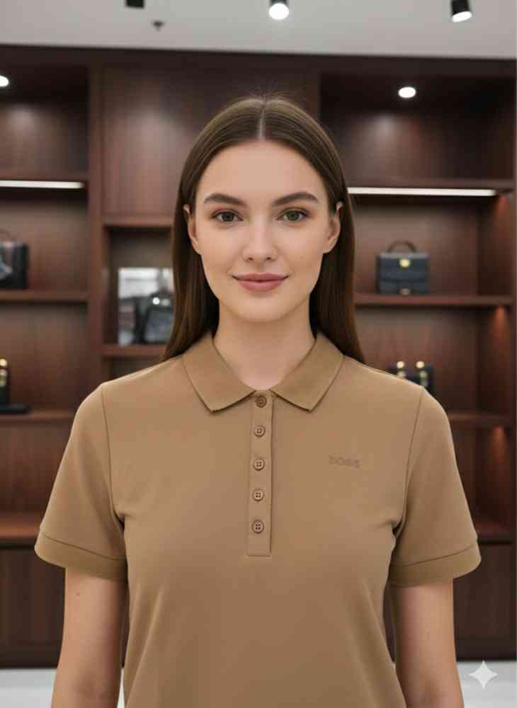 BOSS Brown Premium Quality Women T-shirt-thumb-0