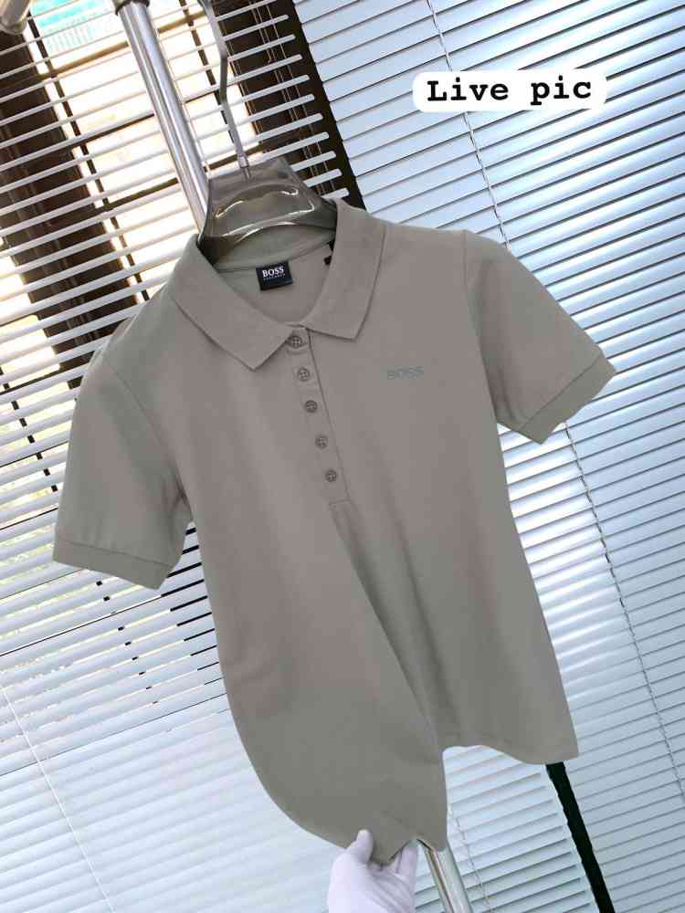 BOSS Grey Premium Quality Women T-shirt-thumb-2