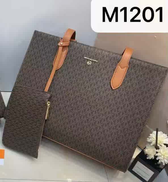 Michael Kors On The Go Series Brown Top Handle Bag-thumb-0