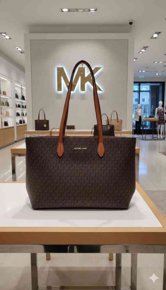 Michael Kors On The Go Series Brown Top Handle Bag-thumb-0