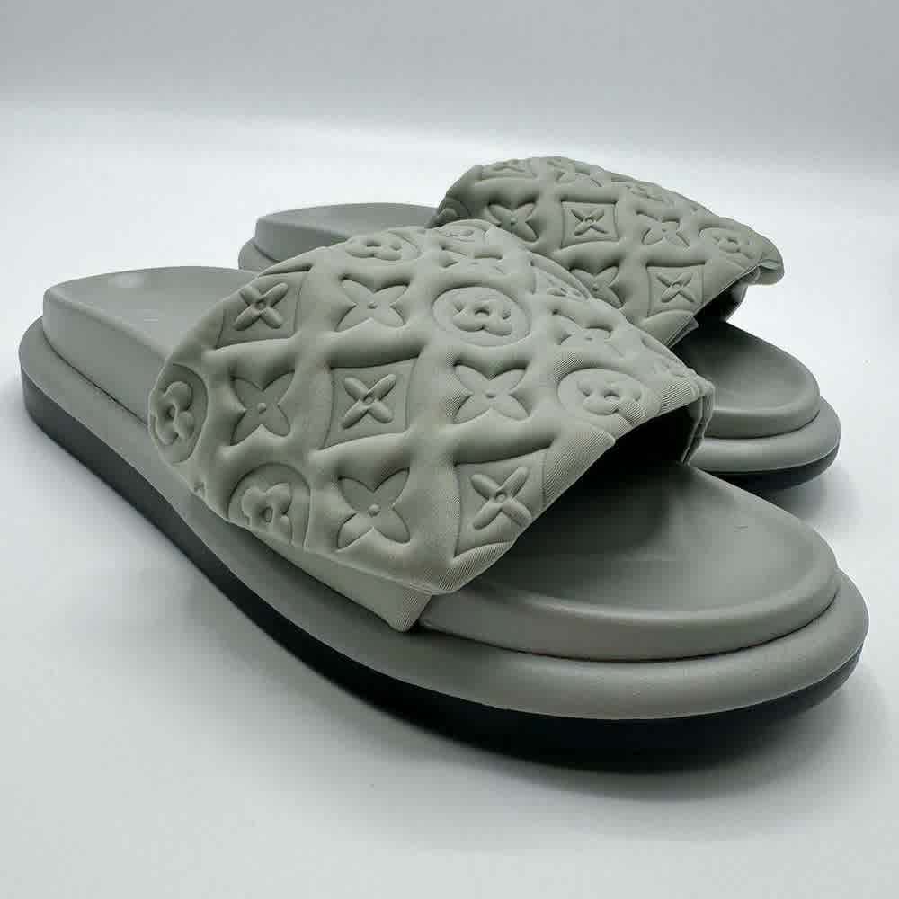 Louis Vuitton Pool Pillow Mule Grey Flat-thumb-1