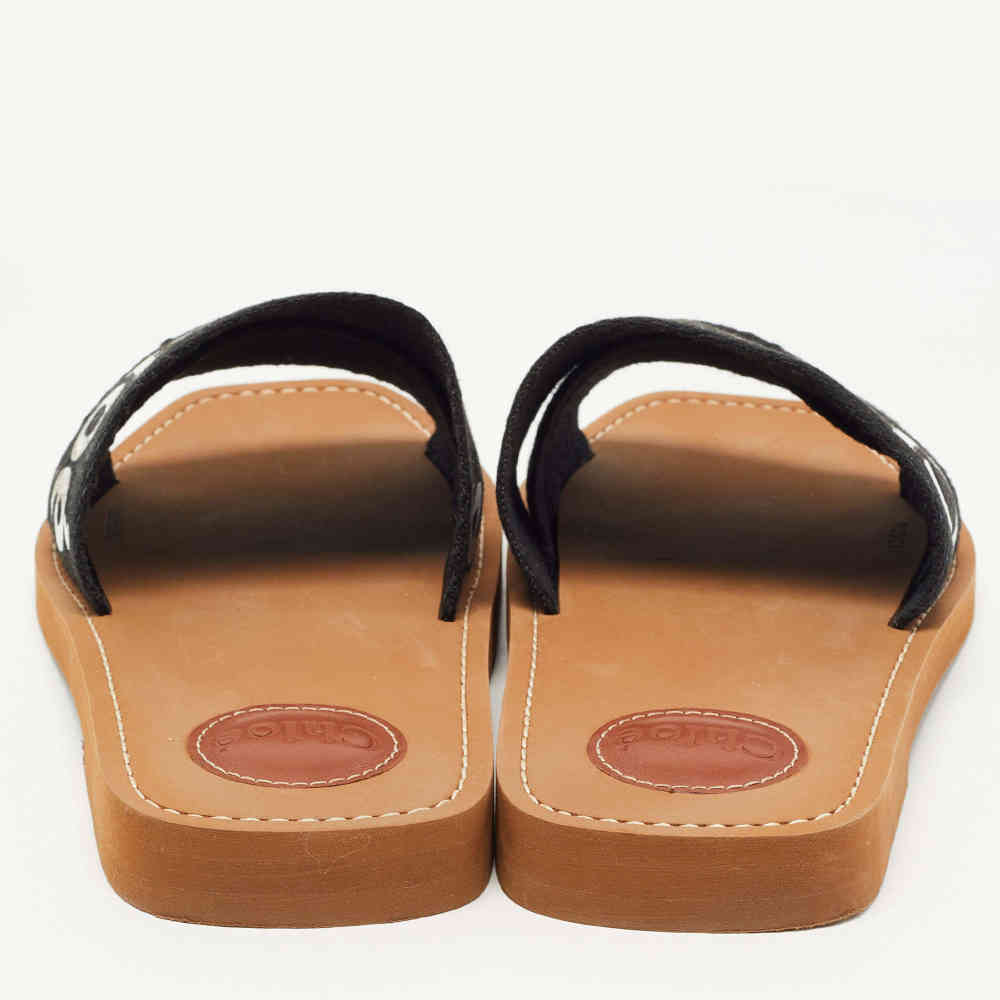 Chloe Black Premium Quality Women's Flat Sandals-2
