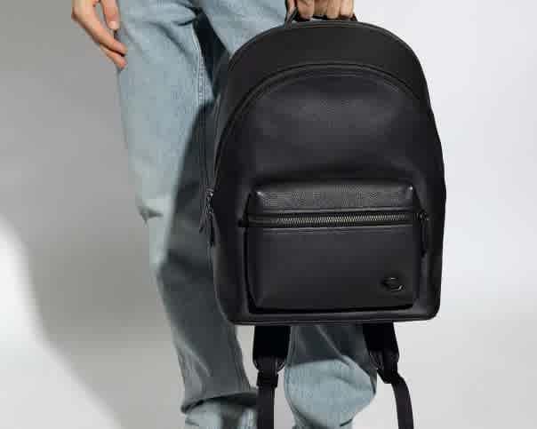 Coach Charter Backpack in Signature Leather-thumb-5