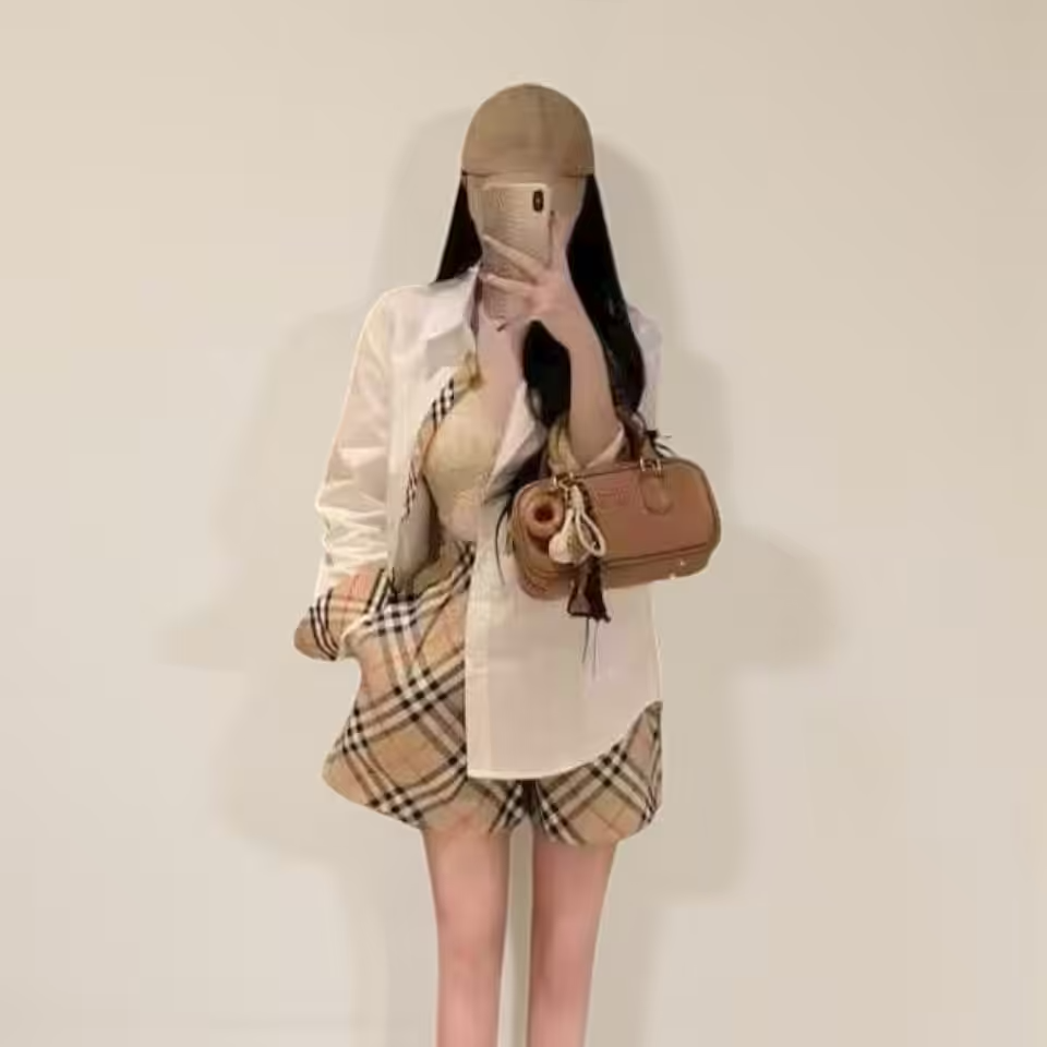 Burberry White Premium Quality Womens Shirt-thumb-1