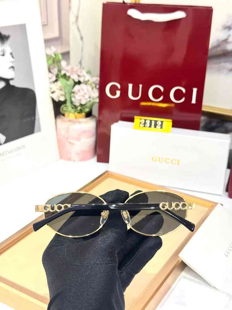 Gucci Black GG Women's Sunglasses-thumb-2