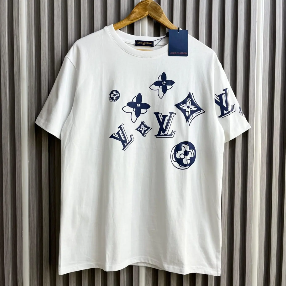 White Louis Vuitton Black Premium Quality T-Shirt