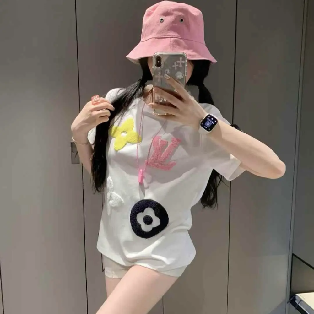 White Louis Vuitton Black Premium Quality T-Shirt