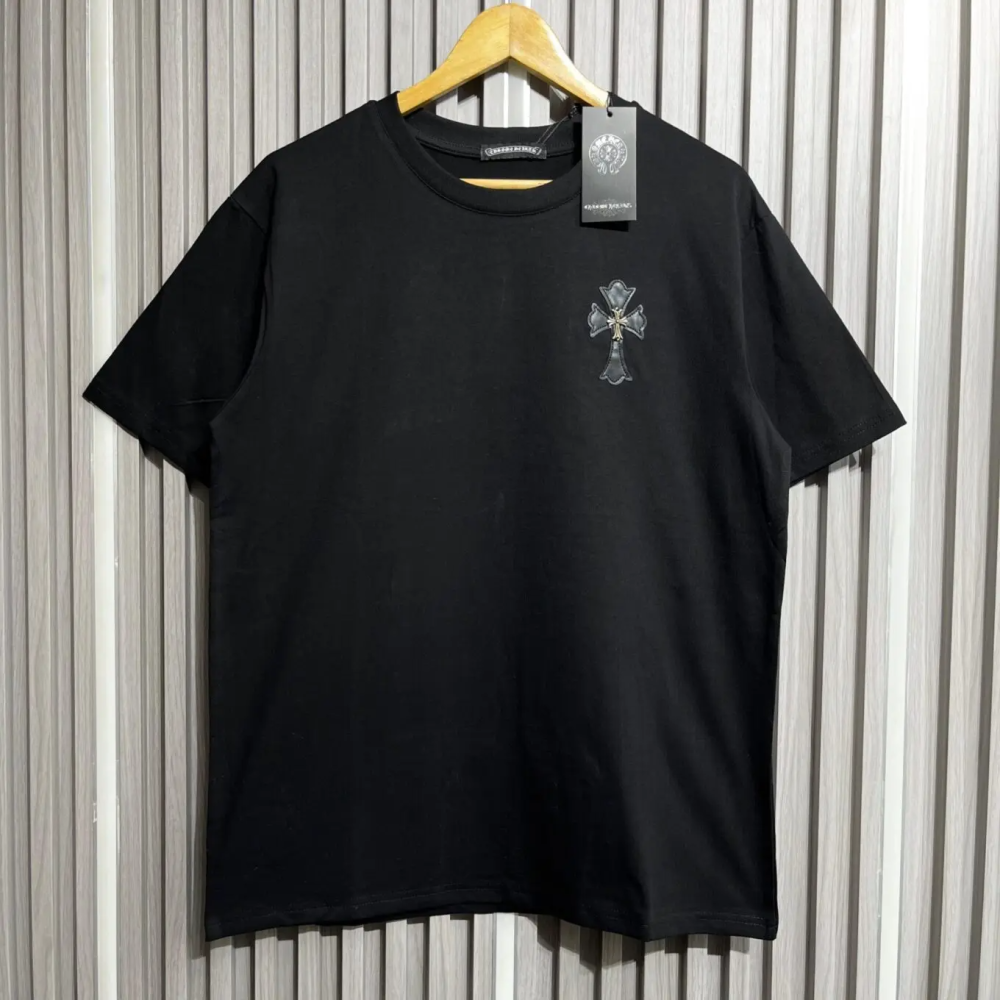 Black Chrome Heart White Premium Quality T-Shirt