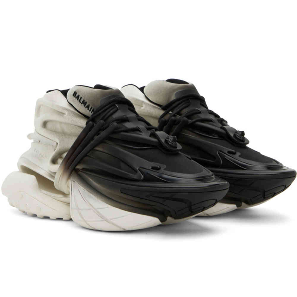 Balmain Paris Black & White Premium Quality Sneakers-thumb-1