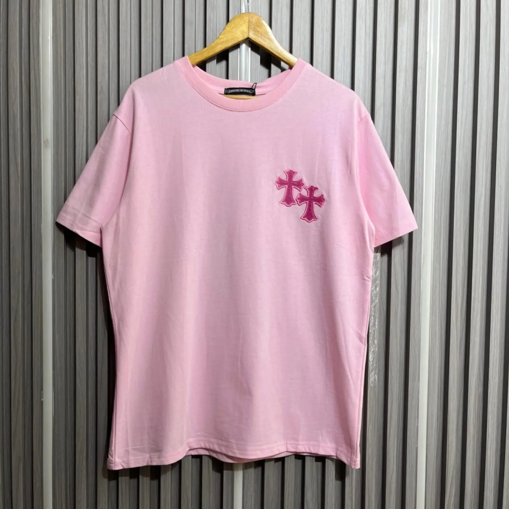 Chrome Heart Pink Premium Quality T-Shirt-thumb-0