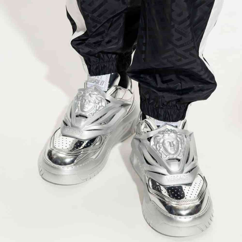 Versace Silver Premium Quality Sneakers-thumb-2