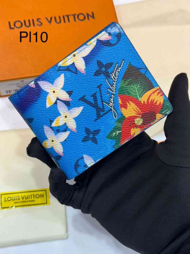 Louis Vuitton Blue Premium Compact Wallet-thumb-0