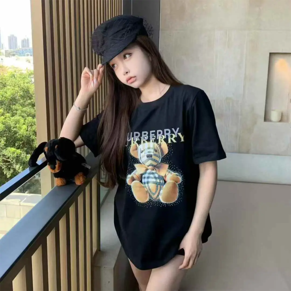 Black Burberry Blue Premium Quality T-Shirt