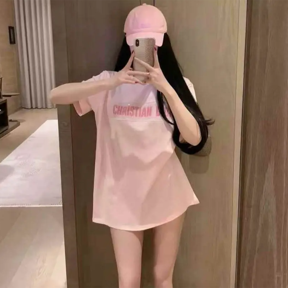 Christion Dior Pink Premium Quality T-Shirt-thumb-0