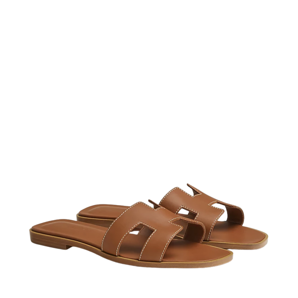 Brown Hermes Black Premium Quality Women's Flat Sandals