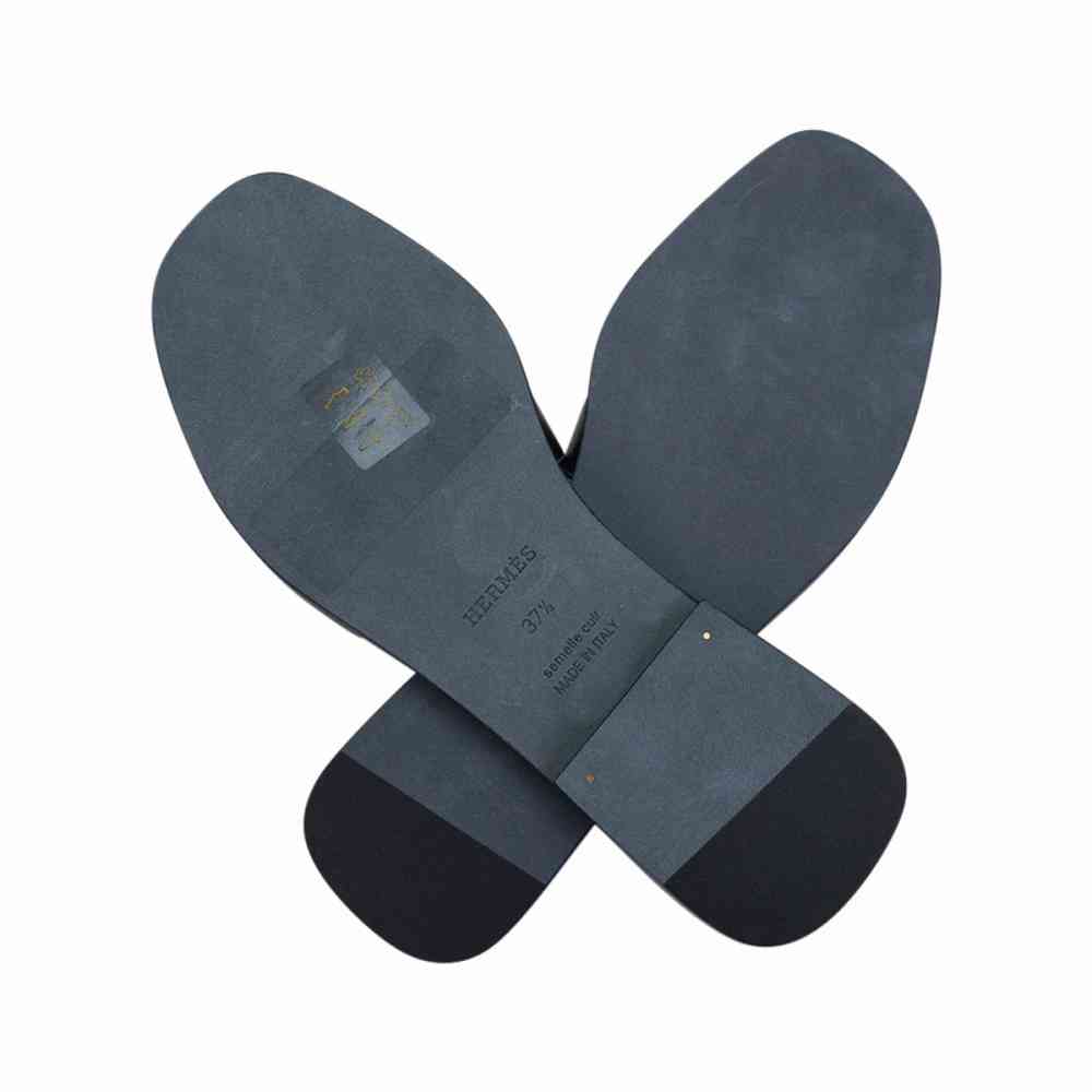 Hermes Black Premium Quality Women's Flat Sandals-5