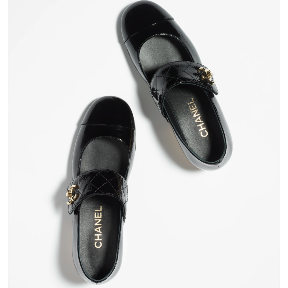 Chanel Black Premium Quality Women's Ballerina Sandals-thumb-3